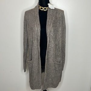 Barefoot Dreams Bamboo Chic Lite Essential Long Cardigan in the color Cocoa